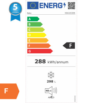 BEKO HSA32530N horizontalni zamrzivač