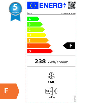 BEKO RFSA210K30WN vertikalni zamrzivač