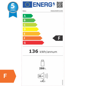 BEKO RSSA290M31WN frižider