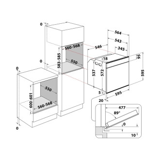 WHIRLPOOL AKZM 8480 NB ugradna rerna